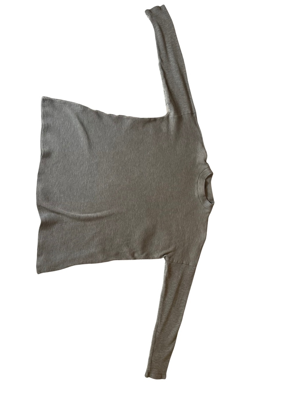 Eileen Fisher Waffle Knit Mock Neck Thermal Top, size S/P - Picture 2 of 9